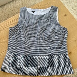 Talbots Black and White Gingham Women's Top Size 20